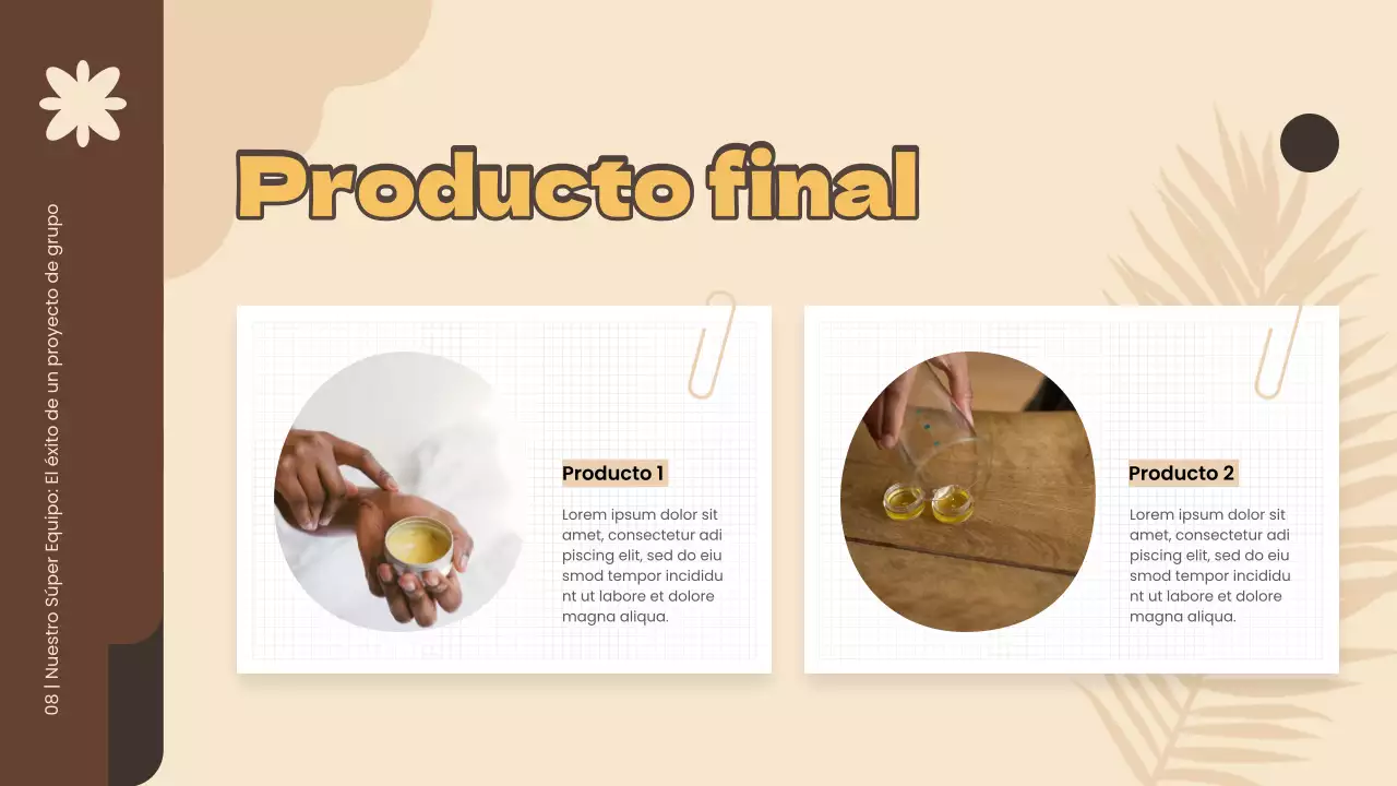 Material de estudio del proyecto de grupo simple amarillo y marrón