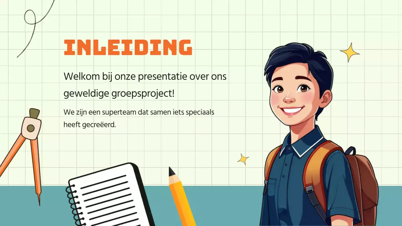 Groen Blauw Animatie Groepsproject Studiemateriaal