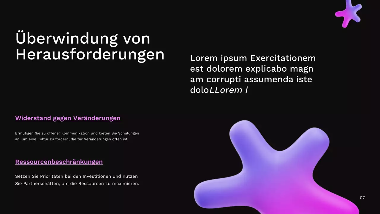 Lila und Blau Modernes Unternehmen Adaptive Strategie