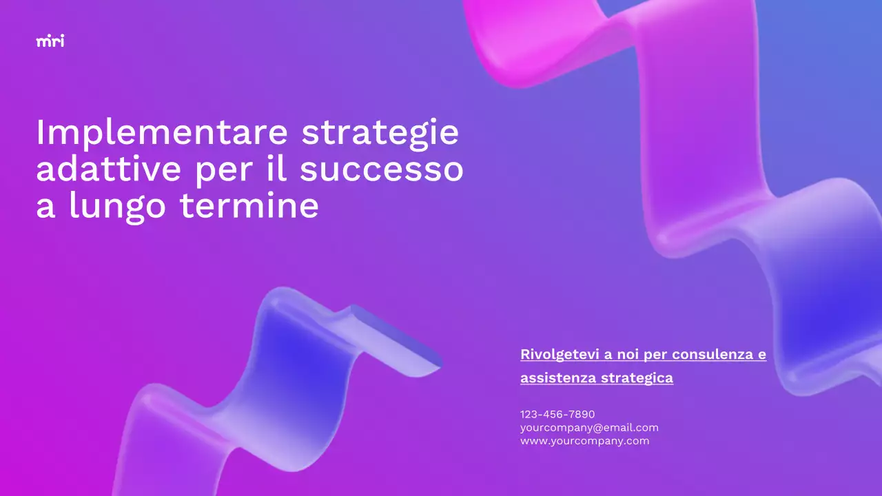 Viola e blu Strategia adattativa aziendale moderna