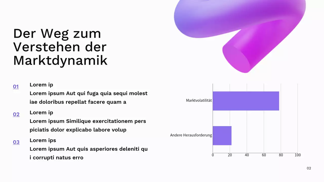 Lila und Blau Modernes Unternehmen Adaptive Strategie