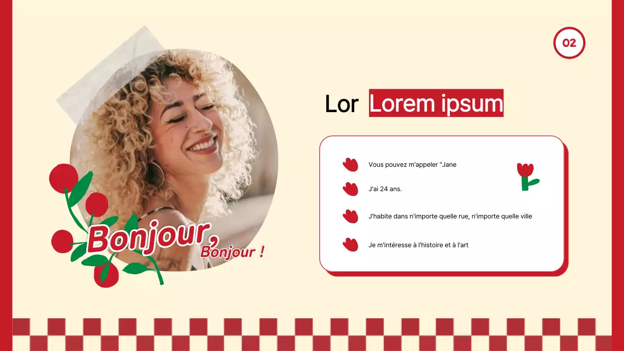 Tendance rouge Tout sur moi Présentation de soi