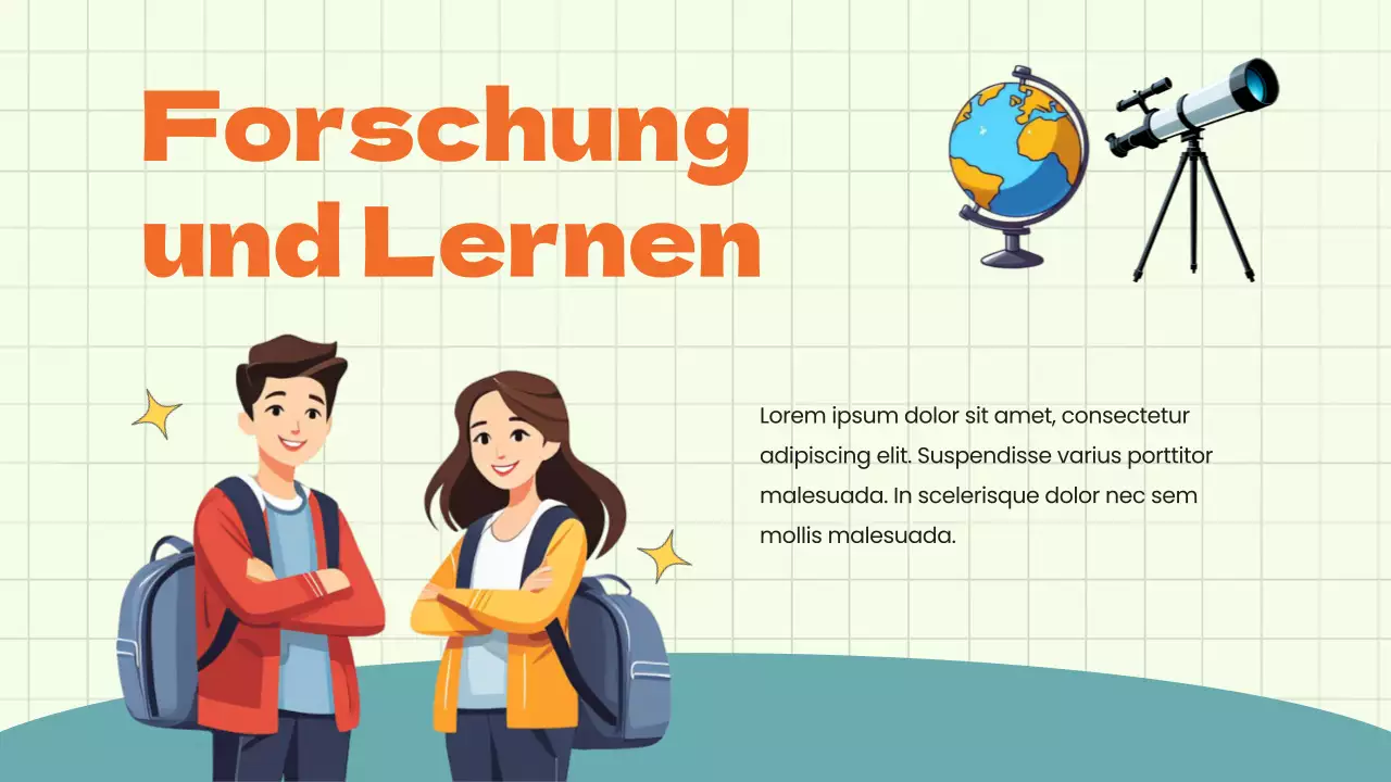 Grün-Blau-Animation Gruppenprojekt Studienmaterial