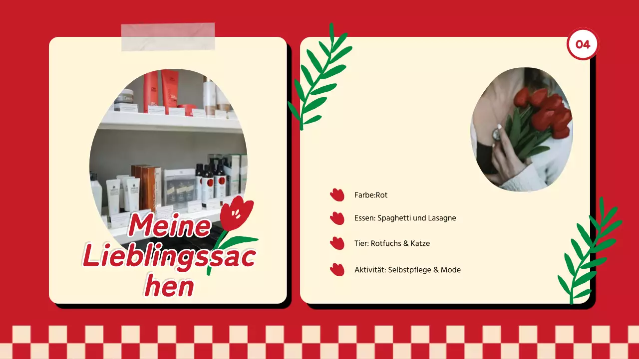 Red Trend Alles über mich Selbstvorstellung