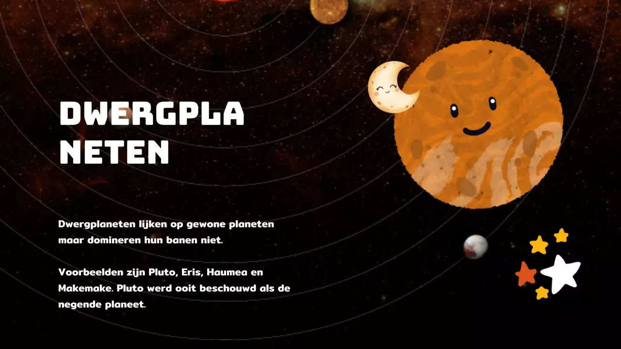 Zwart Eenvoudig Het Zonnestelsel Lesmateriaal