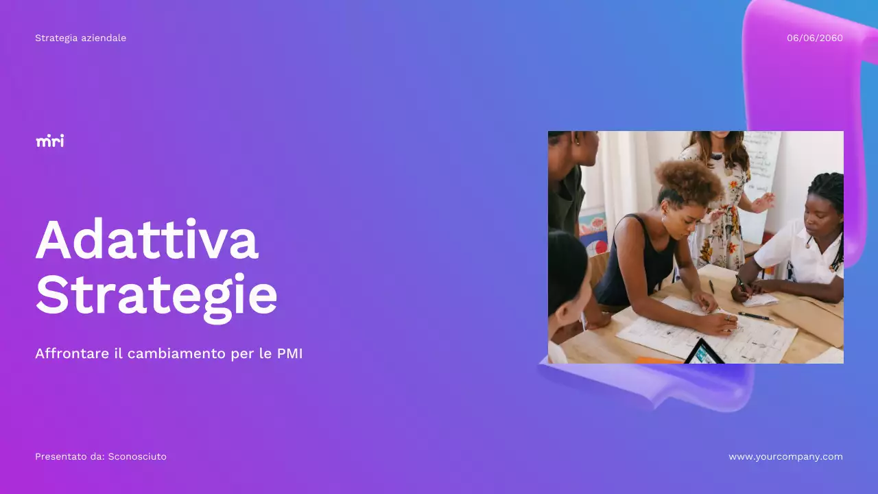 Viola e blu Strategia adattativa aziendale moderna