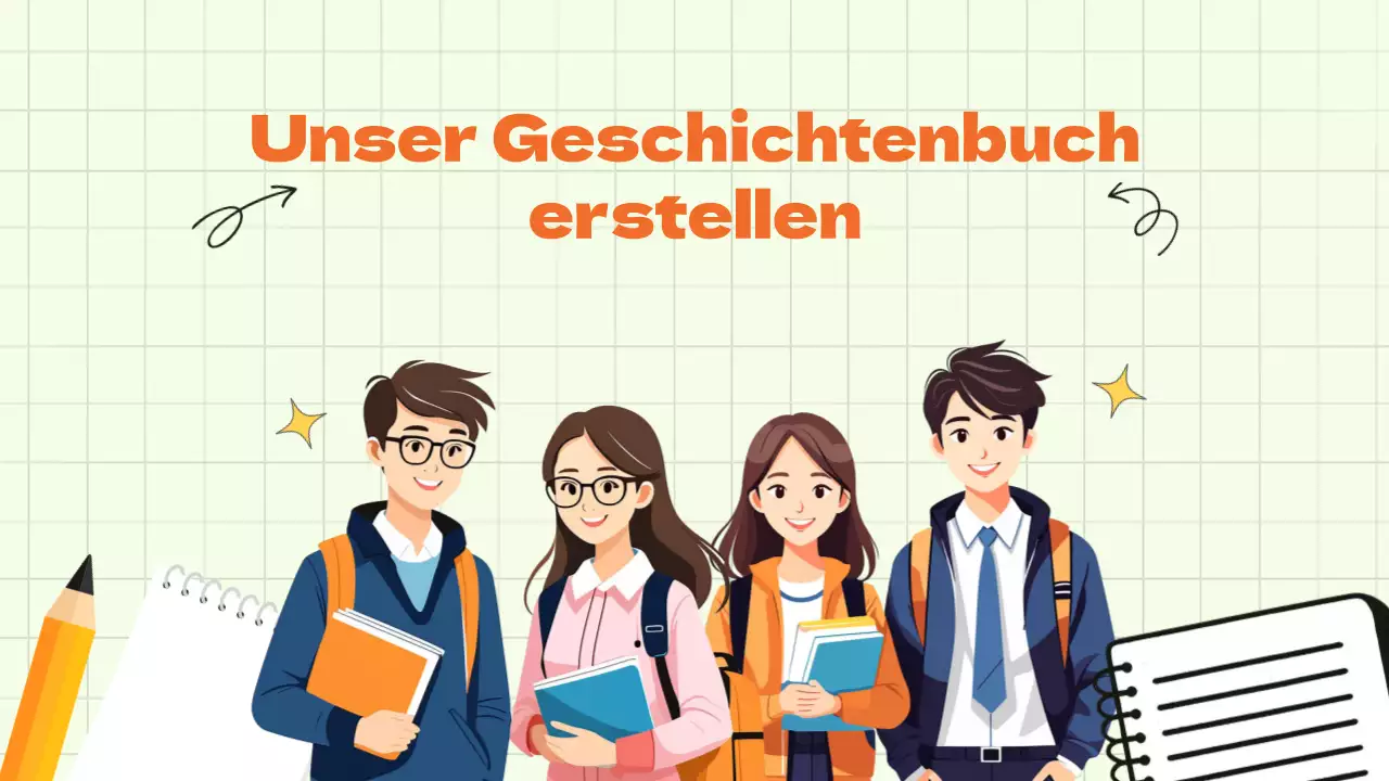 Grün-Blau-Animation Gruppenprojekt Studienmaterial