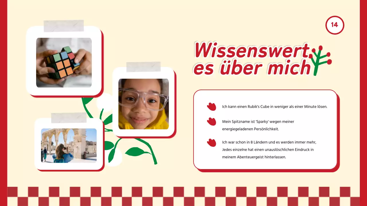 Red Trend Alles über mich Selbstvorstellung