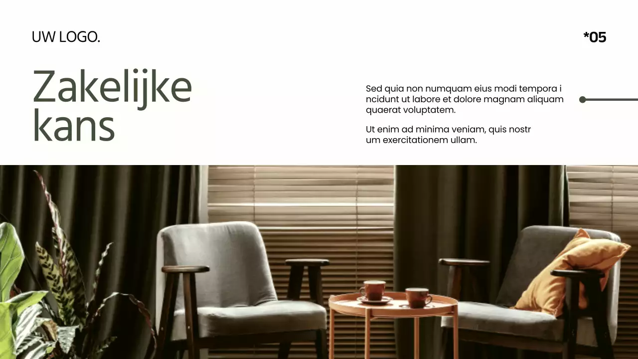 Khaki Wit Minimal Modern Elegant Productontwerp Review Product Pitch Campagne