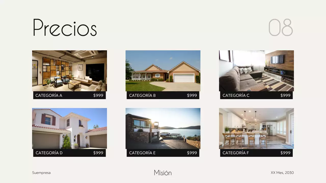 Ivory Black Elegant Minimal Modern Property Housing Pitch Agencia Campaña