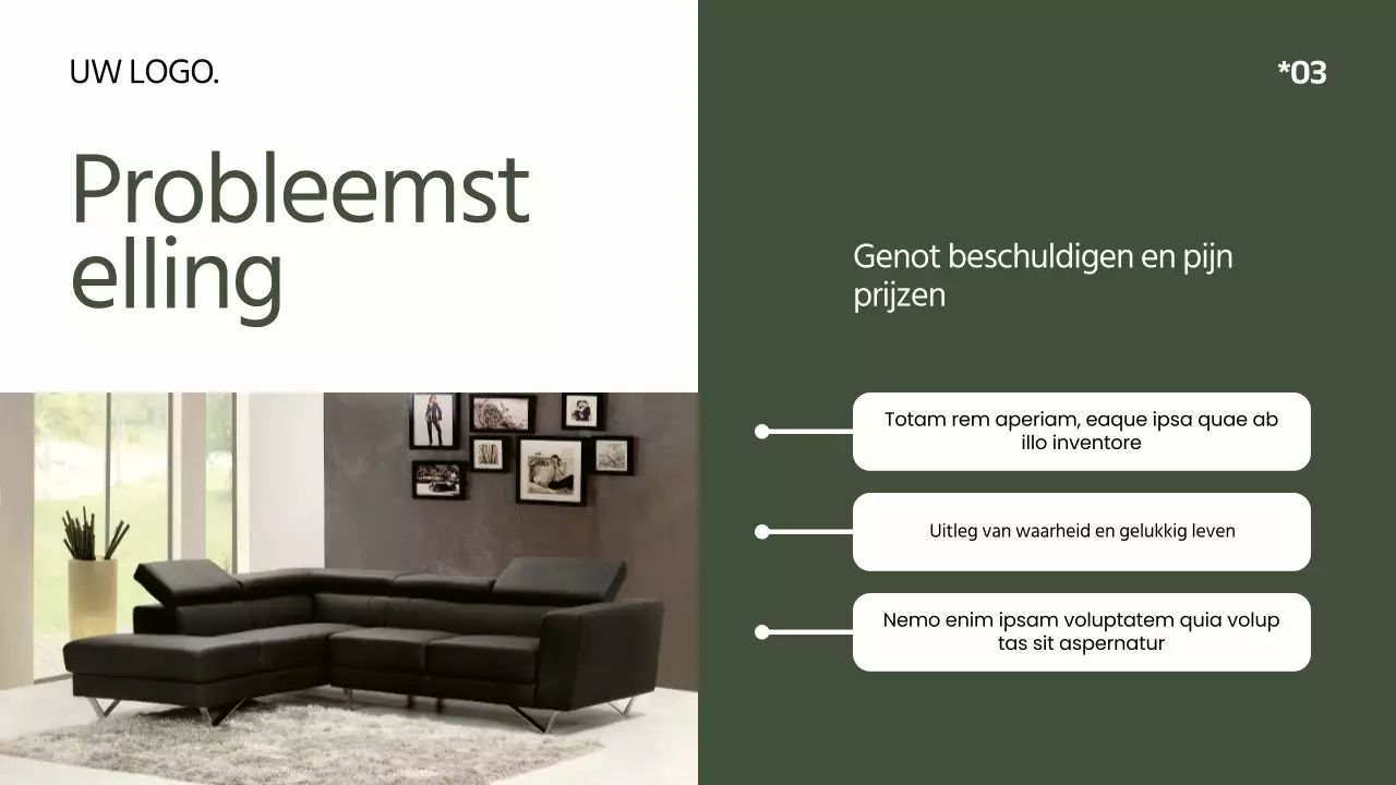 Khaki Wit Minimal Modern Elegant Productontwerp Review Product Pitch Campagne