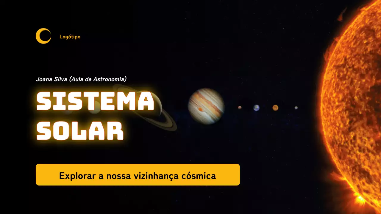 Black Simple O Sistema Solar Material de aula