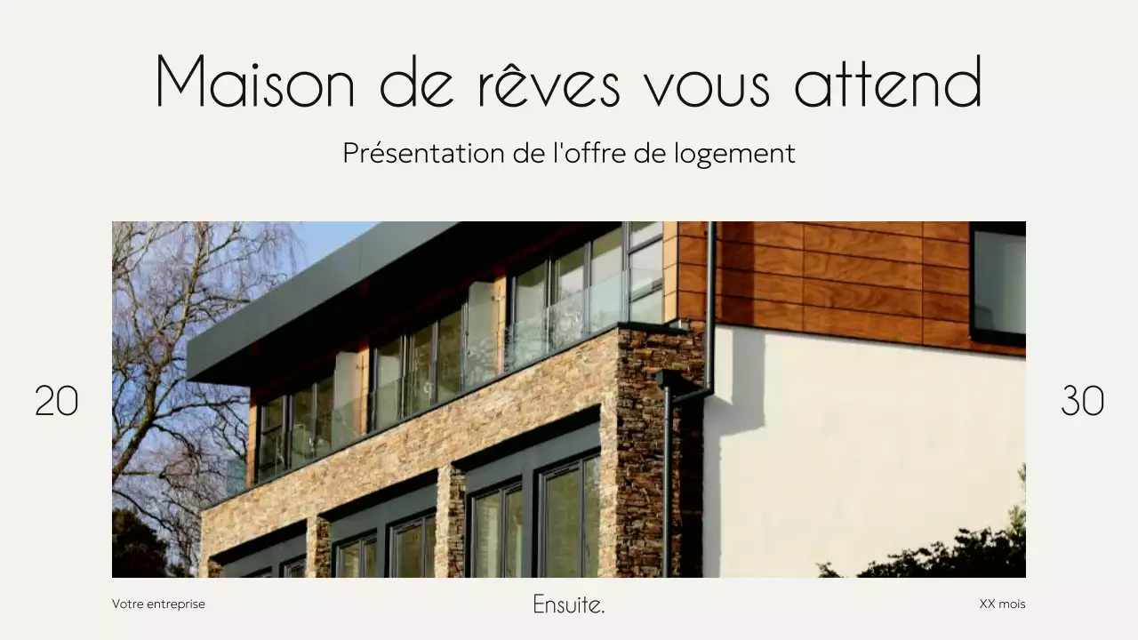 Ivory Black Elegant Minimal Modern Property Housing Pitch Agency Campaign