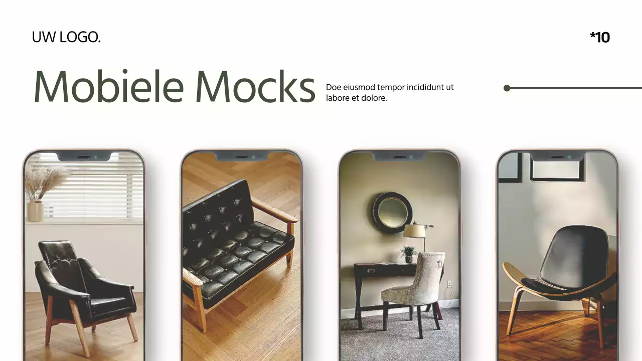 Khaki Wit Minimal Modern Elegant Productontwerp Review Product Pitch Campagne