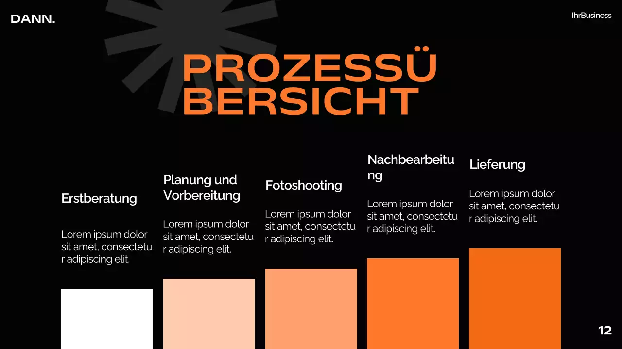 Orange Schwarz Weiß Modern Minimal Bold Business Pitch Deck Proposal