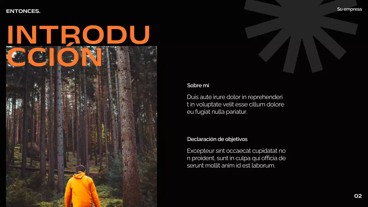 Orange Black White Modern Minimal Bold Business Pitch Deck Proposal