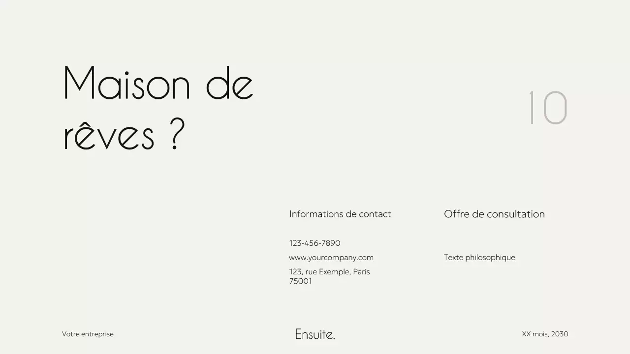 Ivory Black Elegant Minimal Modern Property Housing Pitch Agency Campaign