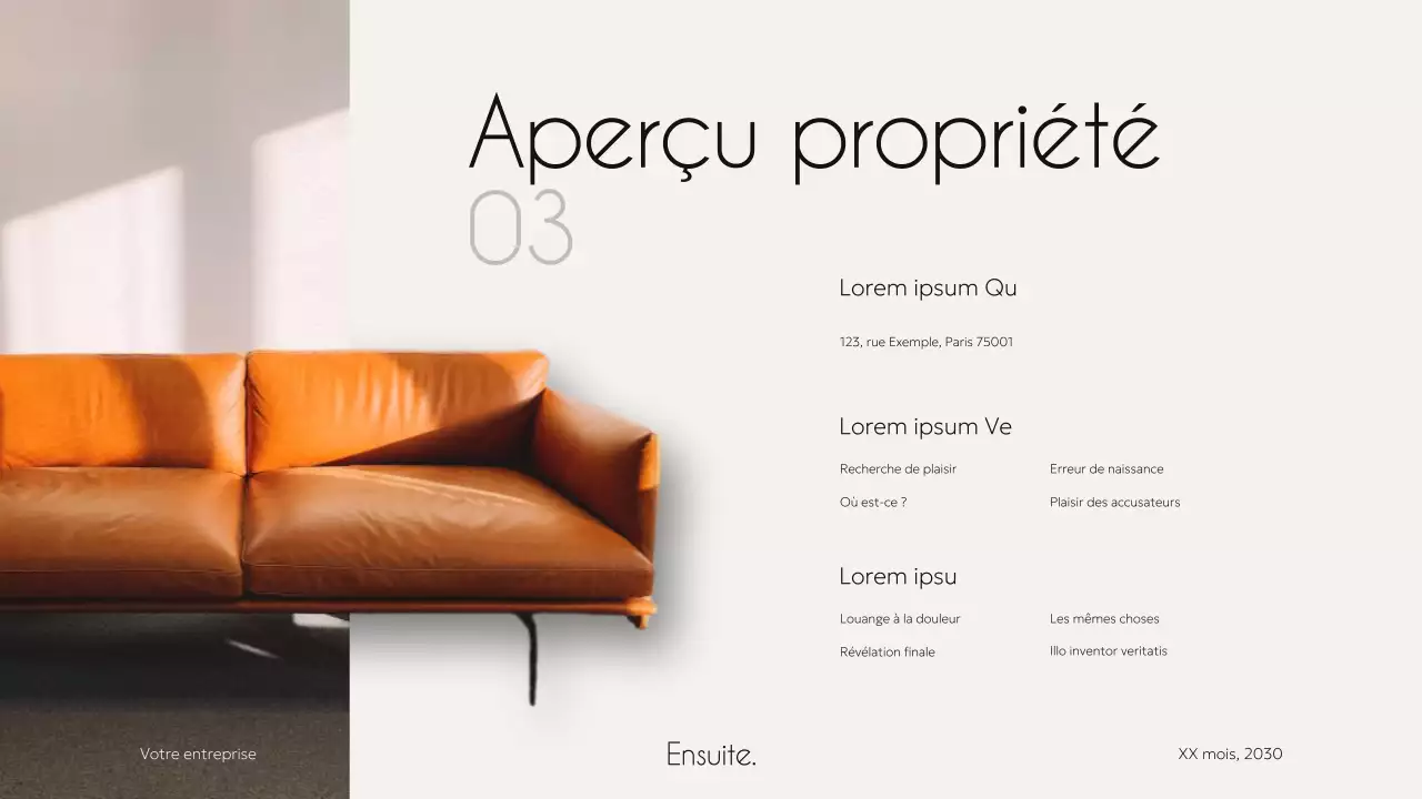 Ivory Black Elegant Minimal Modern Property Housing Pitch Agency Campaign