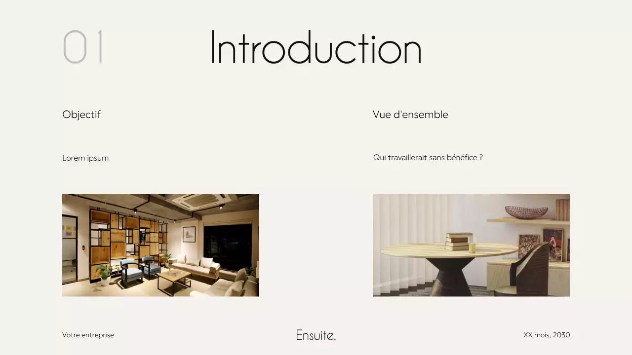 Ivory Black Elegant Minimal Modern Property Housing Pitch Agency Campaign