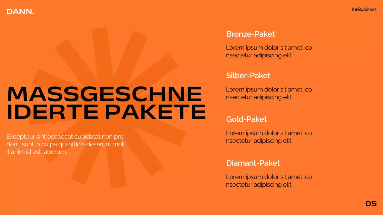 Orange Schwarz Weiß Modern Minimal Bold Business Pitch Deck Proposal