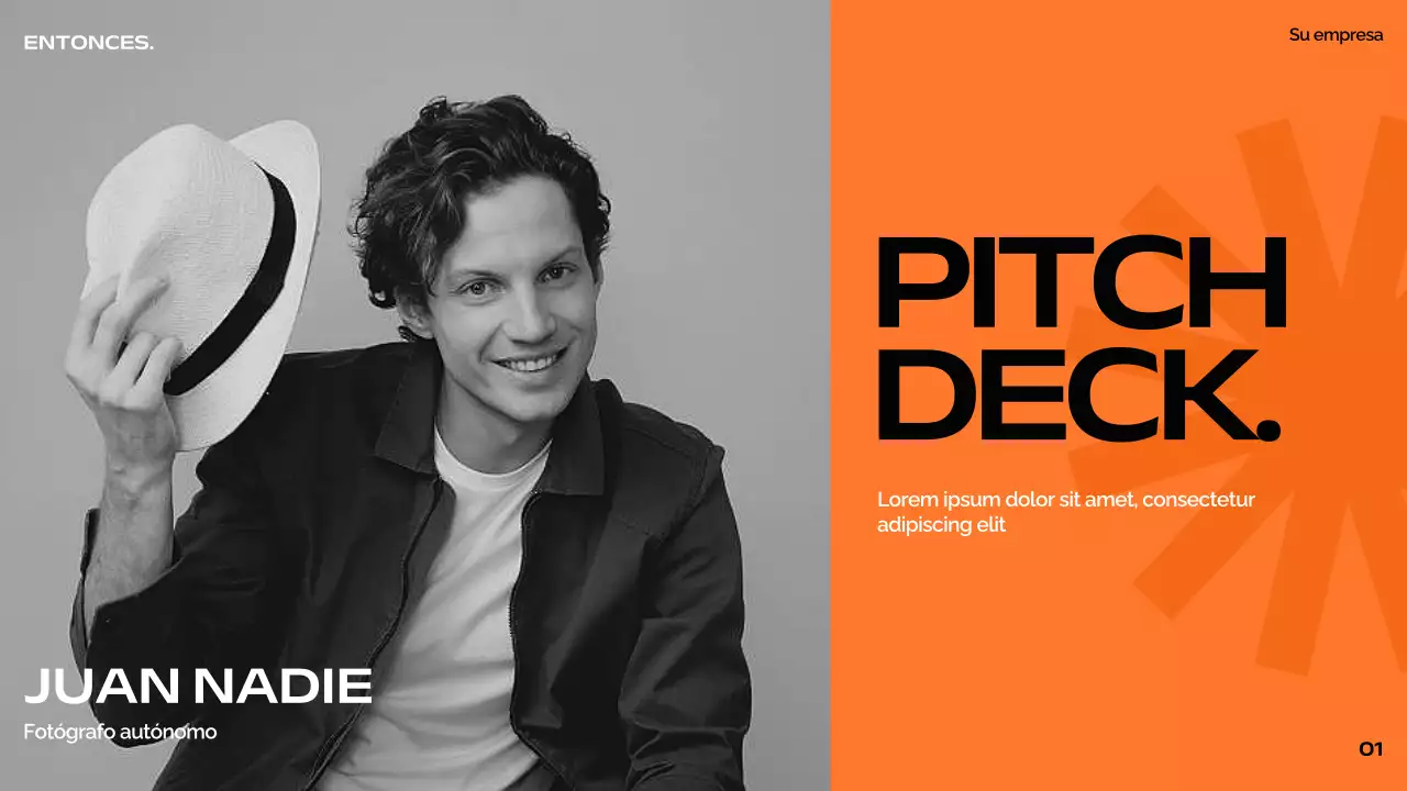 Orange Black White Modern Minimal Bold Business Pitch Deck Proposal