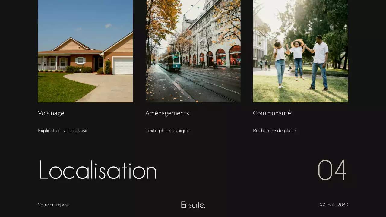 Ivory Black Elegant Minimal Modern Property Housing Pitch Agency Campaign