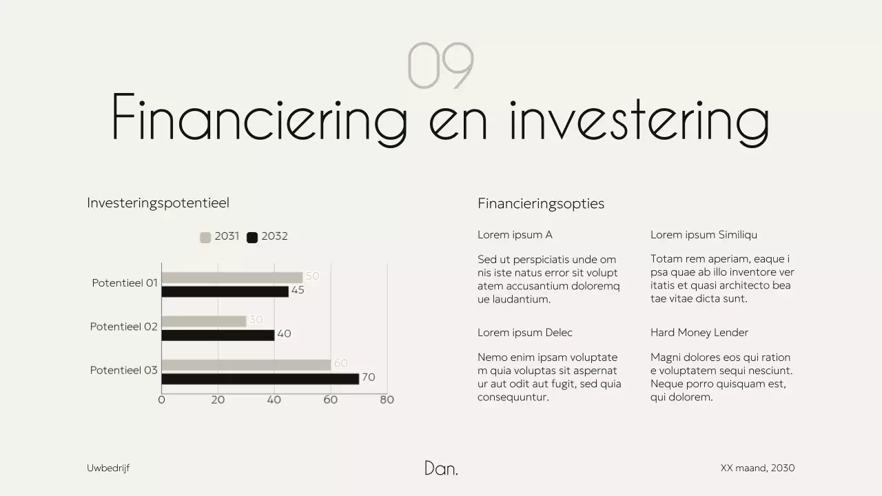 Ivoor Zwart Elegant Minimal Modern Huisvesting Pitch Agency Campagne
