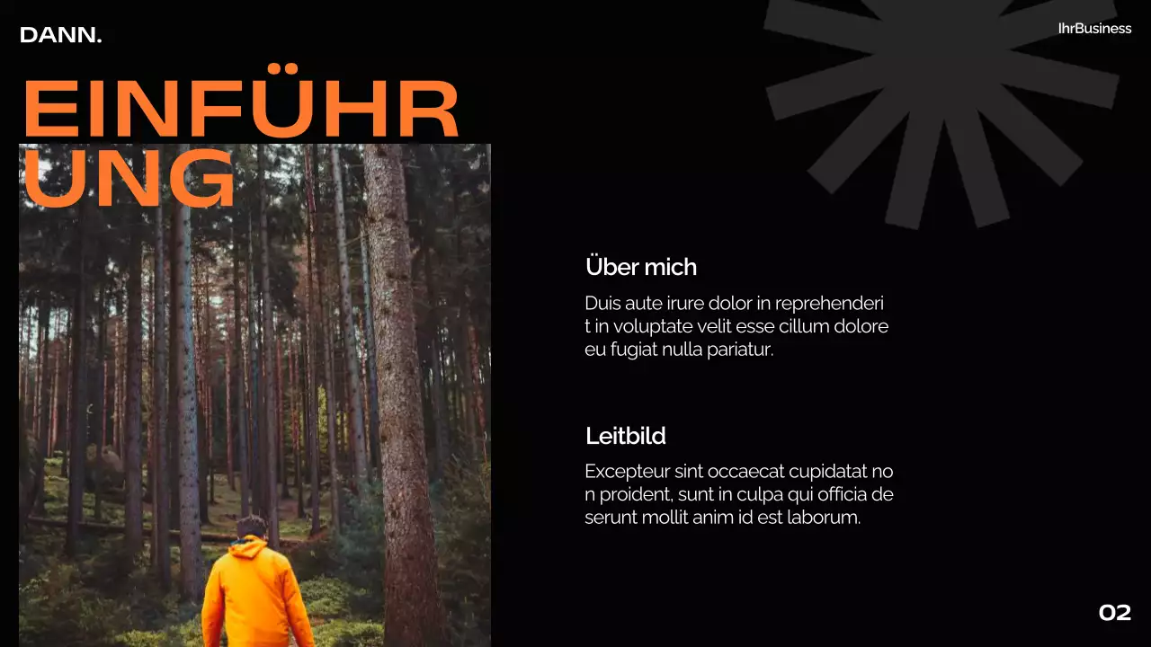 Orange Schwarz Weiß Modern Minimal Bold Business Pitch Deck Proposal