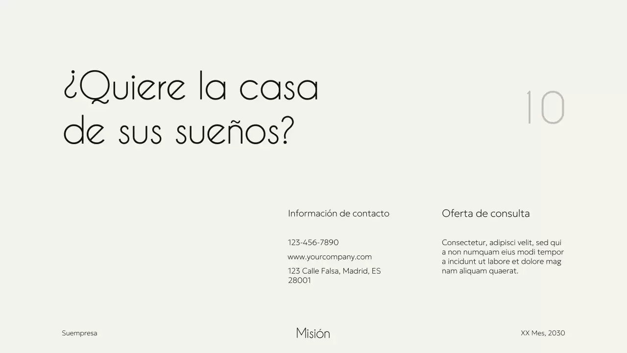 Ivory Black Elegant Minimal Modern Property Housing Pitch Agencia Campaña