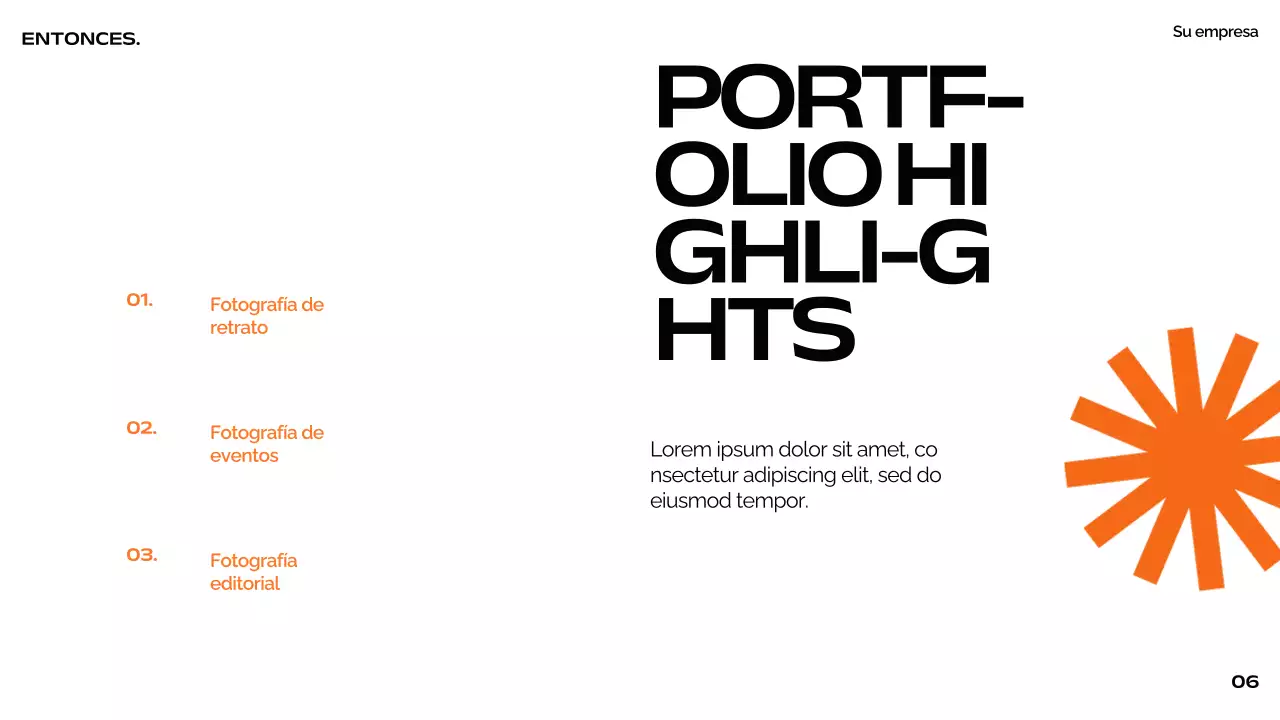 Orange Black White Modern Minimal Bold Business Pitch Deck Proposal