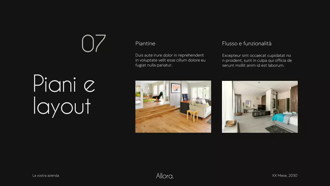 Avorio Nero Elegante Minimale Moderna Proprietà Alloggi Campagna Agenzia Pitch