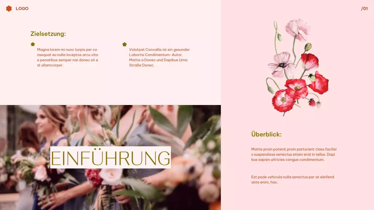 Rosa Tropische Blumen Aquarell Traum Hochzeit Präsentation