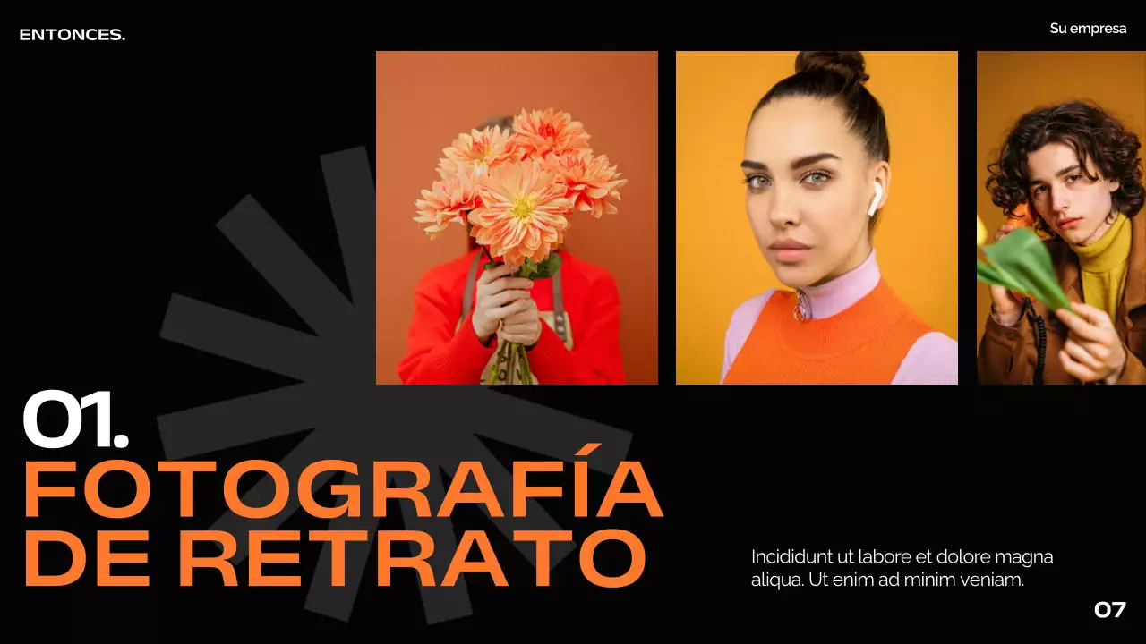 Orange Black White Modern Minimal Bold Business Pitch Deck Proposal