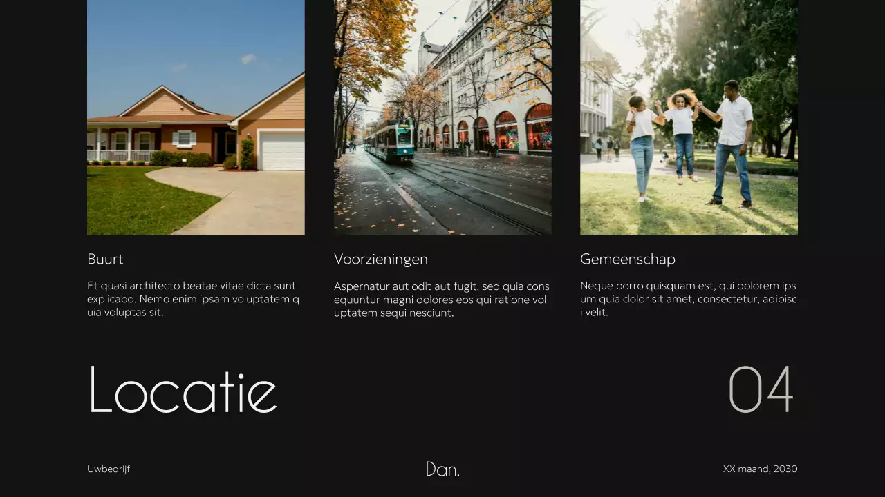 Ivoor Zwart Elegant Minimal Modern Huisvesting Pitch Agency Campagne