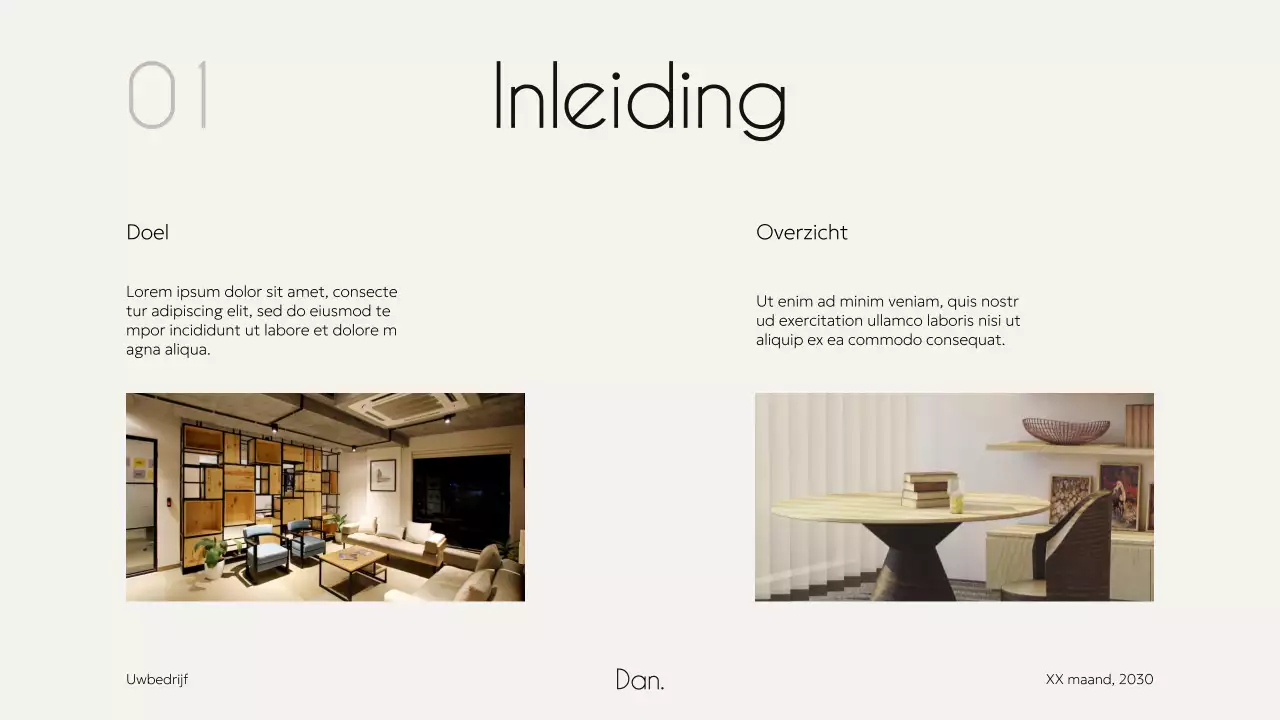 Ivoor Zwart Elegant Minimal Modern Huisvesting Pitch Agency Campagne