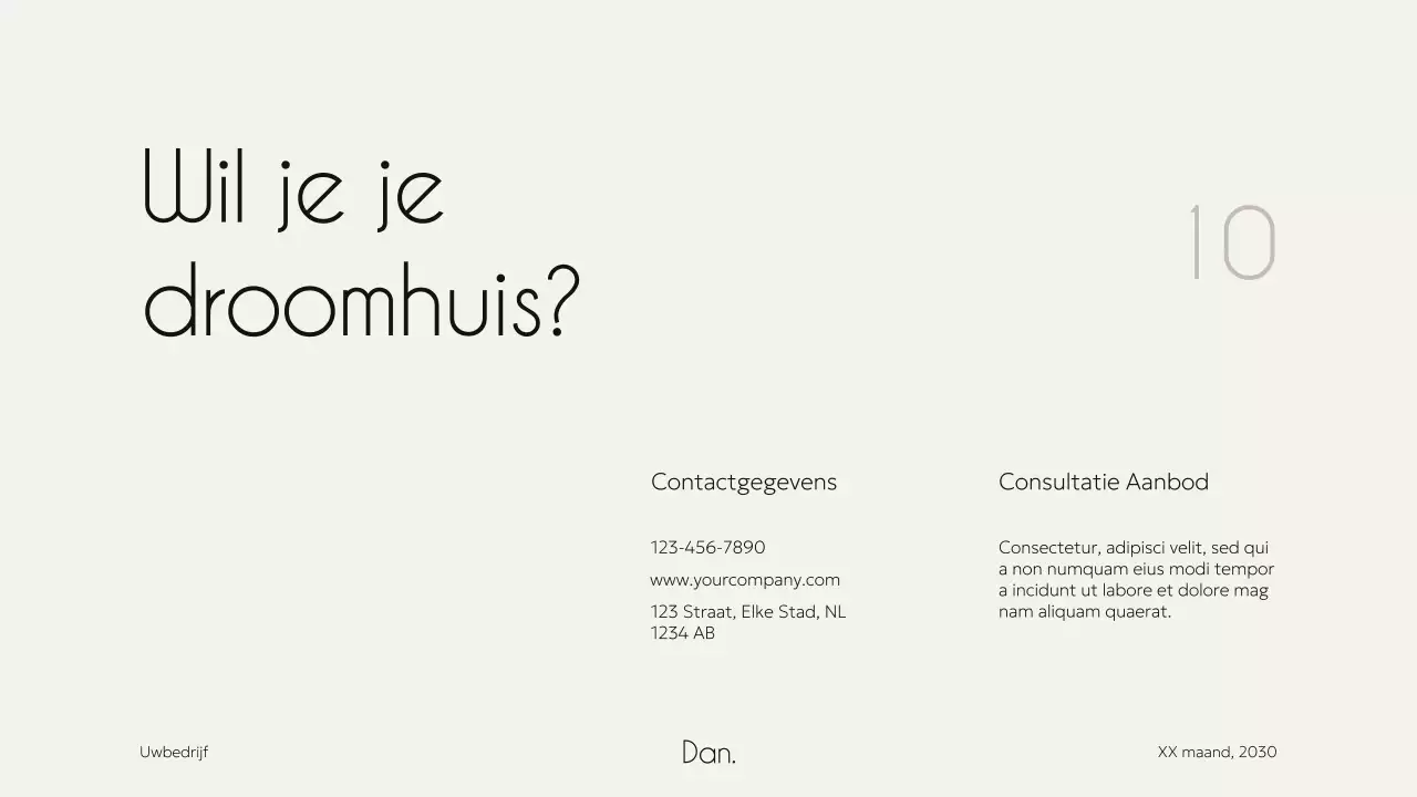 Ivoor Zwart Elegant Minimal Modern Huisvesting Pitch Agency Campagne