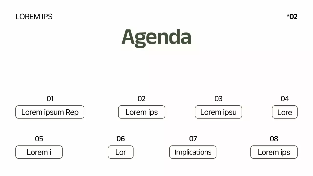 Kaki Blanc Minimal Moderne Elégant Revue de conception de produit Campagne de pitch produit