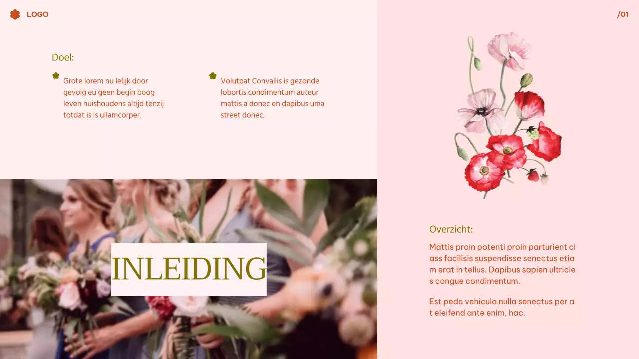 Roze tropische bloemen aquarel bruiloft presentatie