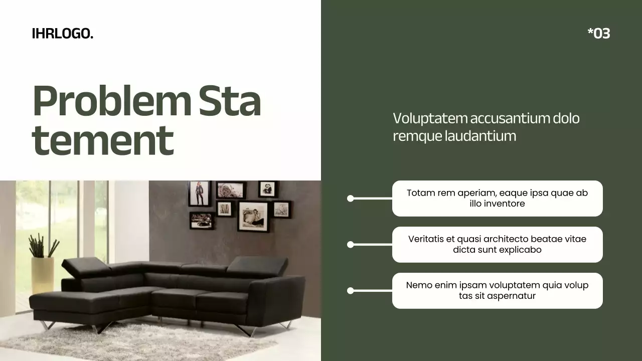 Khaki Weiß Minimal Modern Elegant Produktdesign Rückblick Produkt Pitch Kampagne