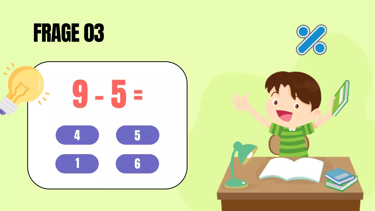 Gelbe Animation Math Quiz Studienmaterial