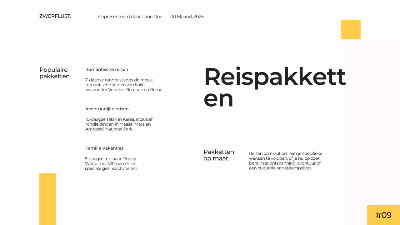 Wit Geel Modern Eenvoudig Minimaal Reisbureau Presentatie Advertentie Campagne