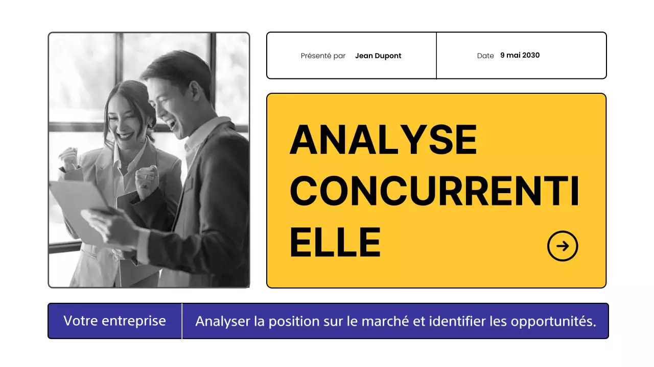 Enquête sur l'analyse des concurrents Yellow Modern