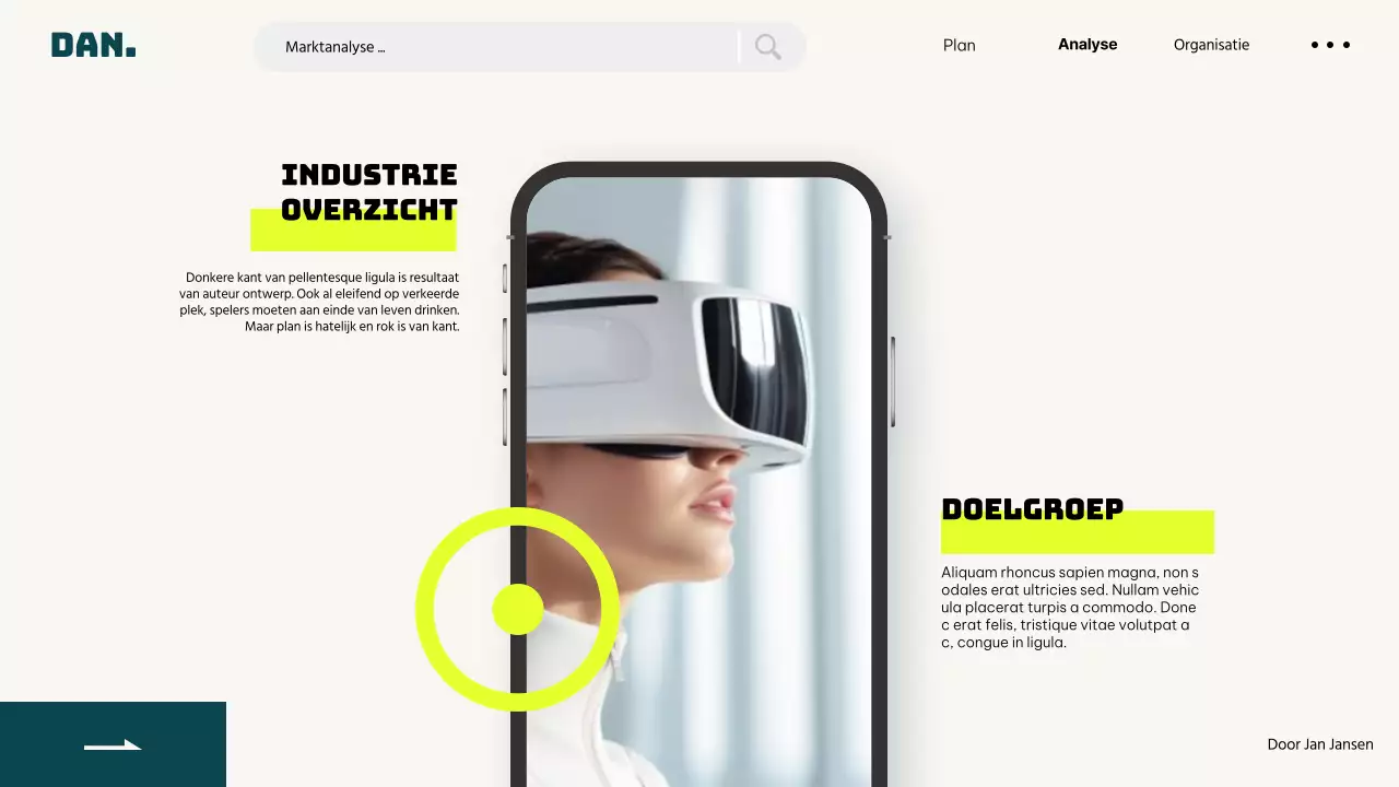 Ivoor Neongroen Eenvoudig Modern UI Ondernemingsplan