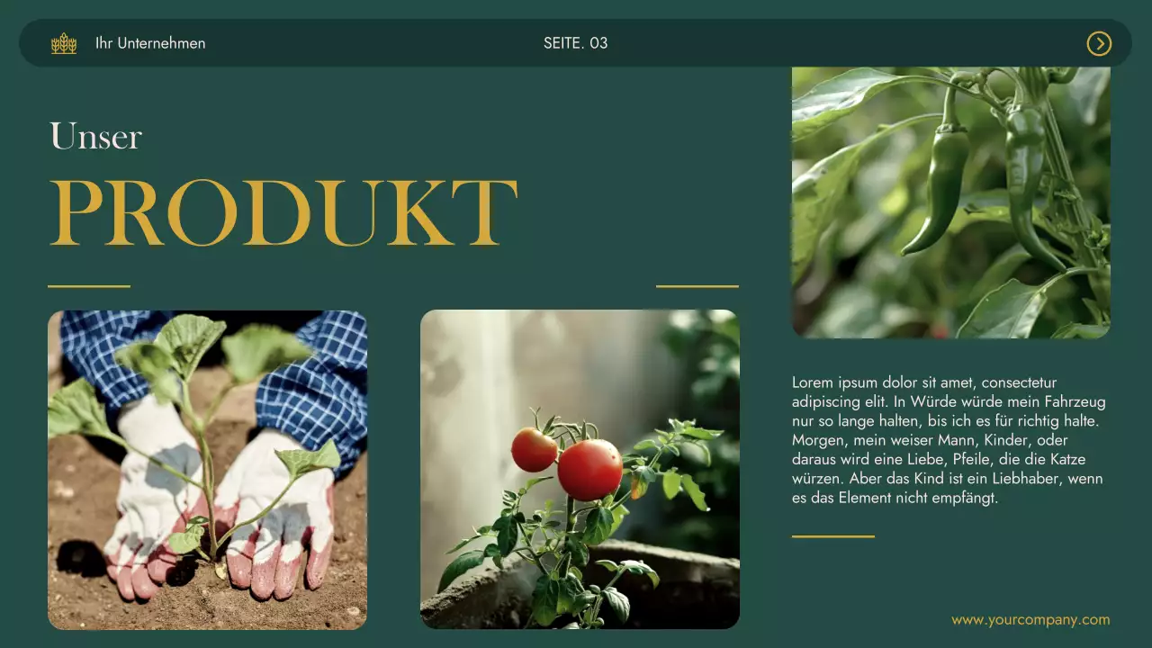 Green Khaki Modern Agrifarm Business Vorstellung des Unternehmens