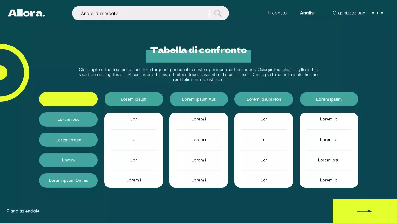 Avorio Verde Neon Semplice Moderno UI Piano d'impresa
