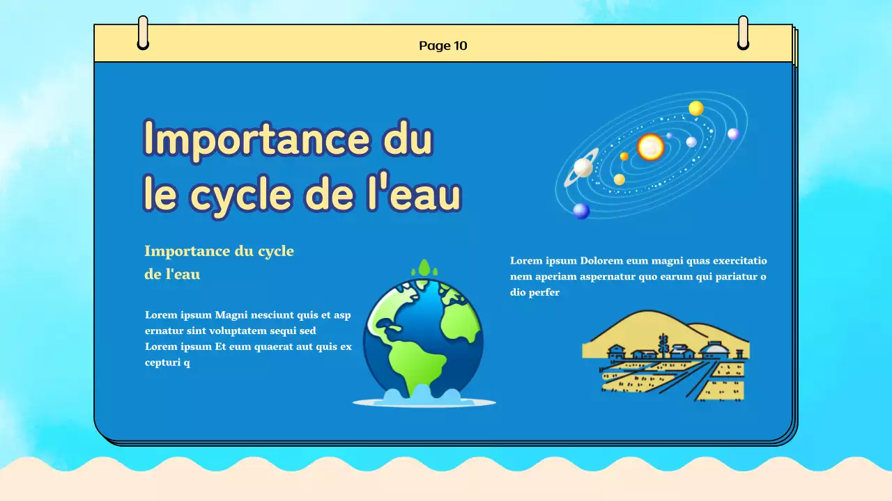 Matériel pour la classe de cycle de l'eau Blue Plain