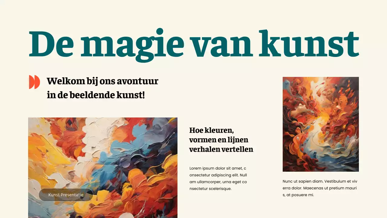 Geel Groen Eenvoudig De Magie van Kunst Studiemateriaal