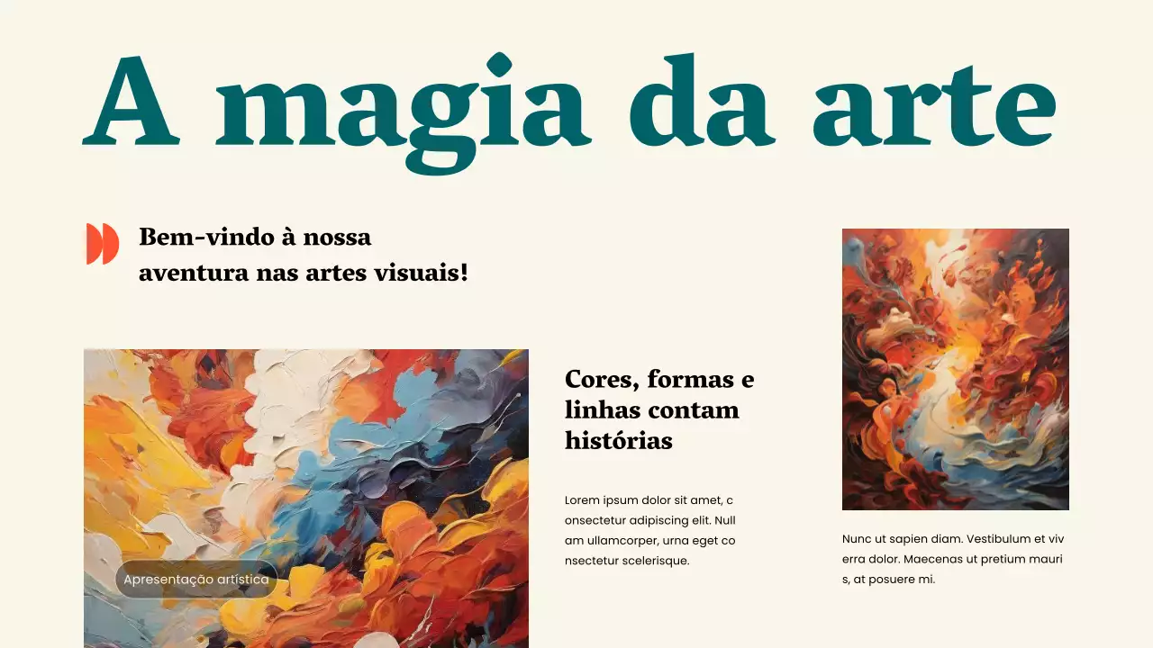 Amarelo Verde Simples A Magia da Arte Materiais de estudo