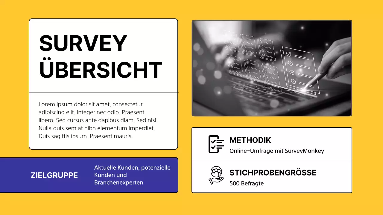 Yellow Modern Competitor Analysis Umfrage