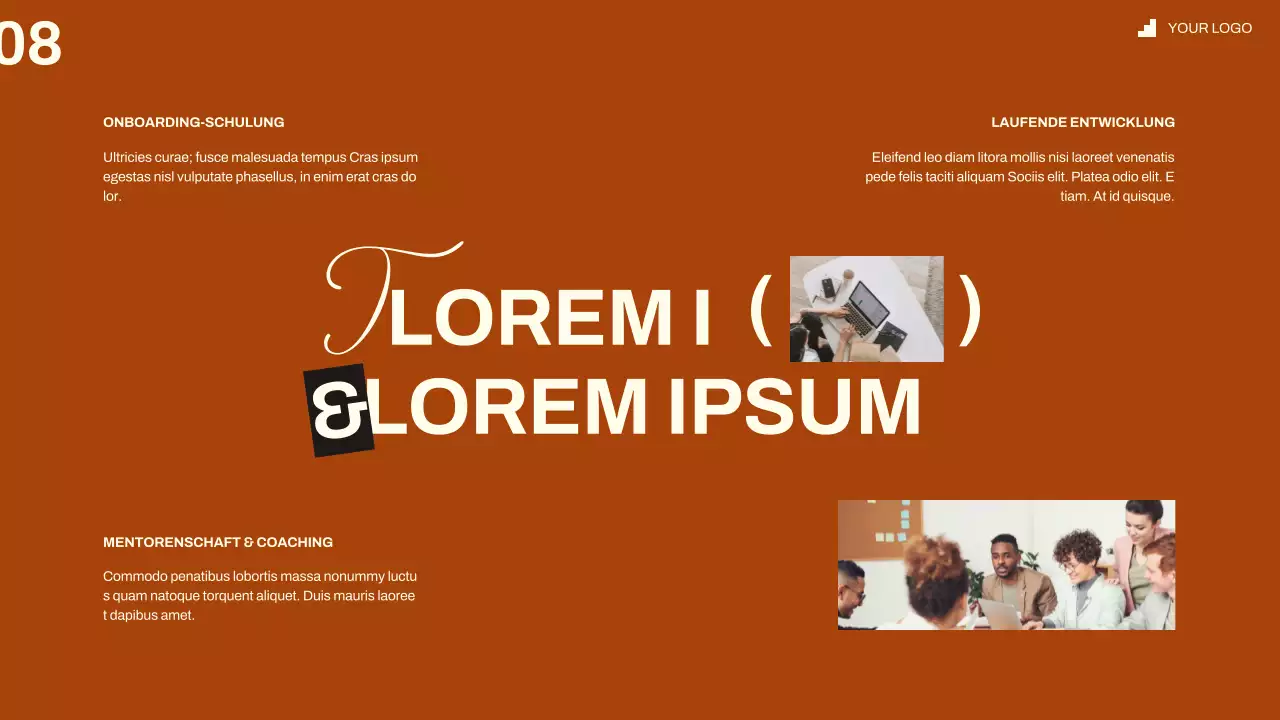 Schwarz-Elfenbein Minimal Modern Leitfaden für die Einarbeitung neuer Mitarbeiter